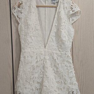 Sabo White Lace Playsuit